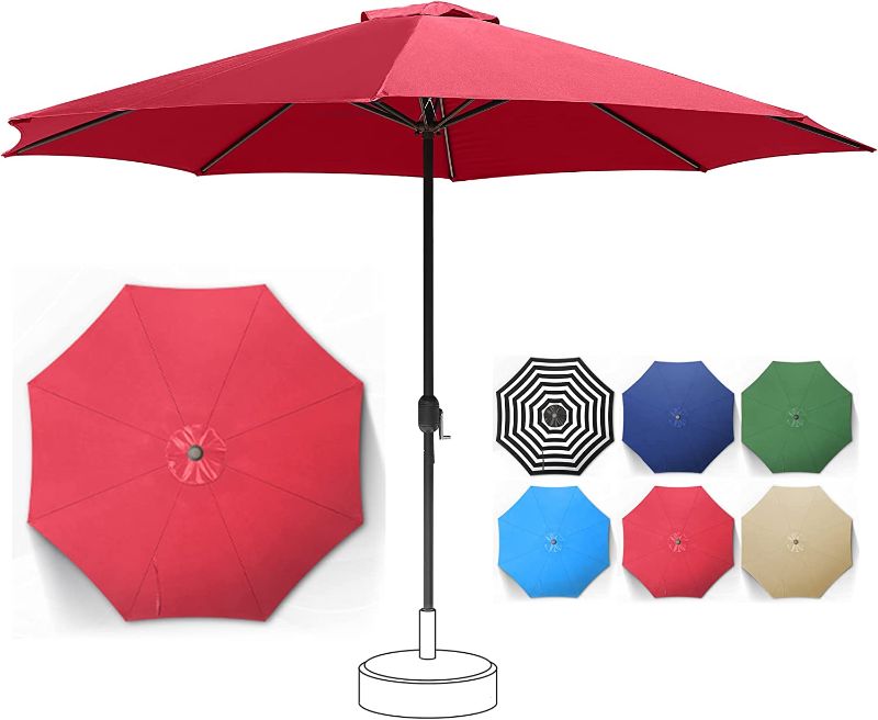 Photo 1 of 11Ft Patio Umbrella Outdoor Market Umbrella with 8 Sturdy Ribs 
