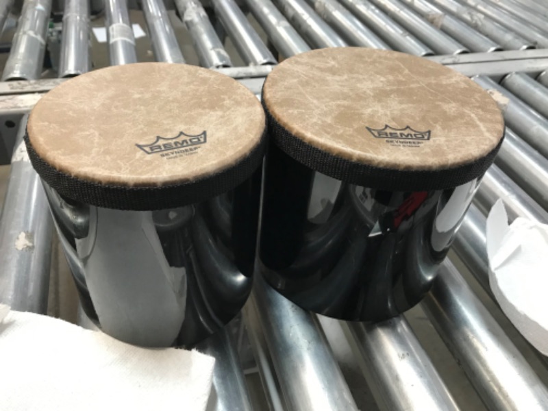 Photo 2 of **MINOR WEAR & TEAR**Remo BG-5300-70 Festival Bongo Drum - Black, 6"-7"