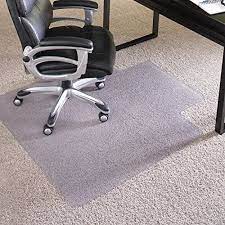 Photo 1 of **MINOR WEAR & TEAR**Gorilla Grip Desk Chair Mat, No Divots, Rolling Chairs Glide Easy, Heavy Duty Studded, Protects Carpeted Floor Under Desks, Transparent Mats for Office, Home and Gaming Floors, with Lip 47x29, Clear
