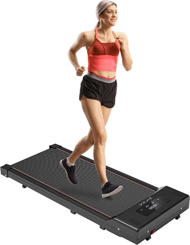 Photo 1 of **MINOR WEAR & TEAR**Under Desk Treadmill Walking Pad 2 in 1 Walkstation Jogging Running Portable Installation Free for Home Office Use, Slim Flat LED Display and Remote Control
