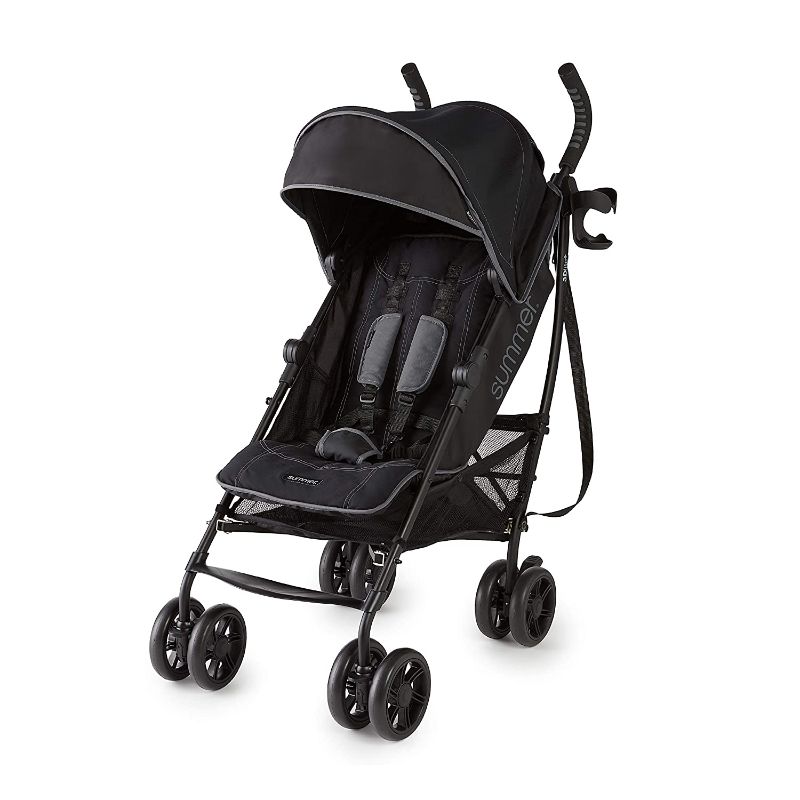Photo 1 of **MINOR WEAR & TEAR**Summer 3Dlite+ Convenience Stroller, Matte Black – Lightweight Umbrella Stroller with Oversized Canopy, Extra-Large Storage and Compact Fold
