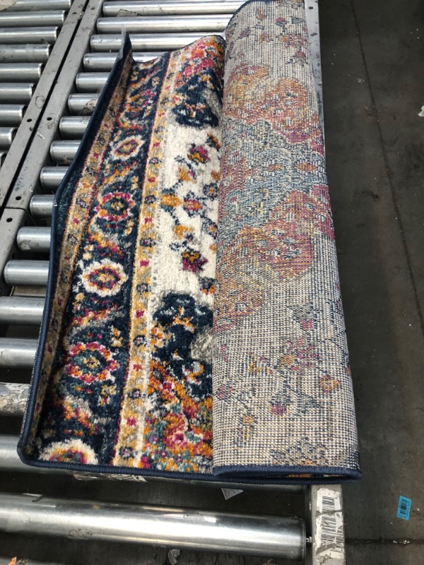 Photo 1 of JONATHAN Y Bohemian FLAIR Boho Vintage Medallion Area Rug 3' x 5' Blue/Multi