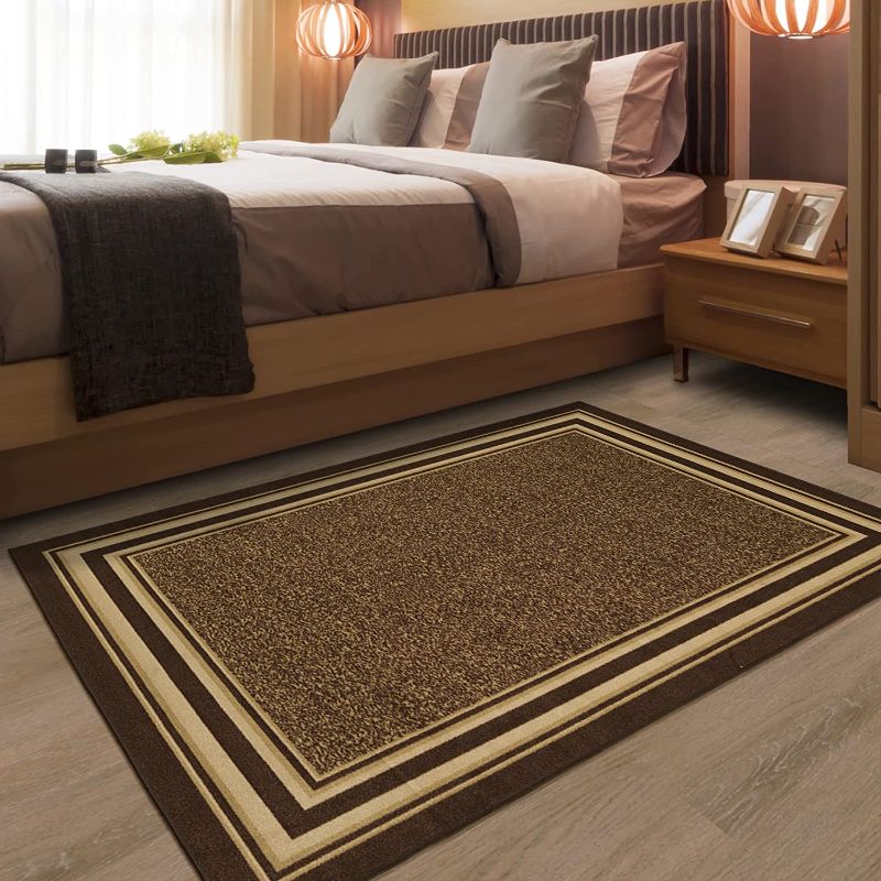Photo 1 of **DIRTY FROM SHIPPING**Ottomanson Bordered Brown Ottohome Collection Contemporary, Area Rug-3'3" x 5'
