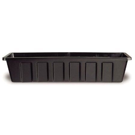 Photo 1 of Novelty Manufacturing Polypropylene Flower Box Planter/Liner, Black, 30" L
