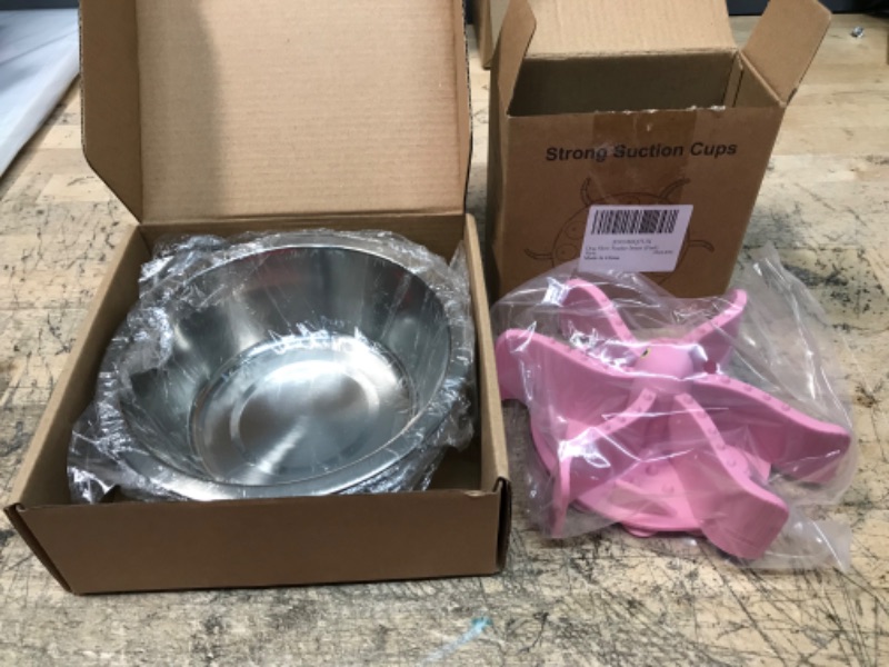 Photo 3 of 2 BUNDLED ITEMS - 66% Pets Stainless Steel Food Bowl Pet Bowl for Cats Food and Water Anti Skid Stackable 12oz Set cat Dishes for Food and Water(2 Pack); AND, Slow Feeder Dog Bowls Insert, Dog Bowl Slow Feeder with Strong Suction Cups for Large Breed Medi