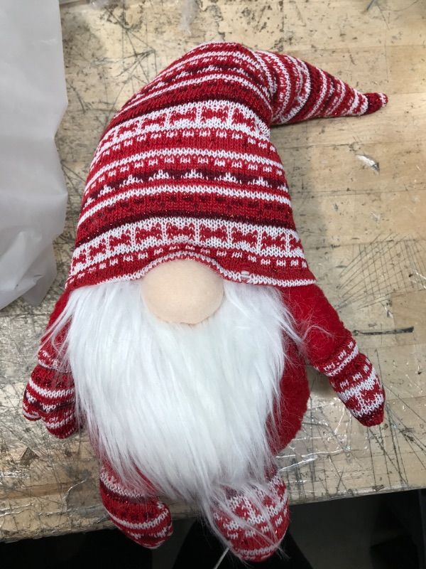 Photo 2 of Chiranrise Christmas Gnomes Plush, Holiday Gnome Handmade Knomes Swedish Tomte, Gnomes Decorations for Home, 17 Inch Large Red Gnome Gifts for Women