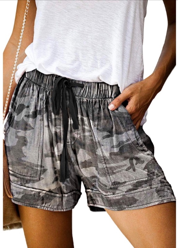 Photo 1 of CILKOO Womens Comfy Drawstring Casual Elastic Waist Pocketed Shorts Pants size smal