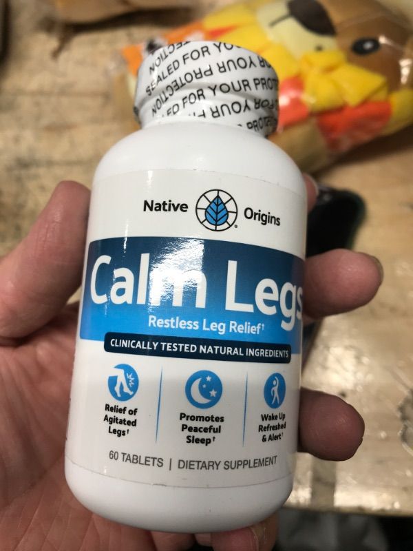 Photo 2 of ****  EXP 06/2025 *** Native Origins Calm Legs Restless Legs Relief Tablets, 60 Ct