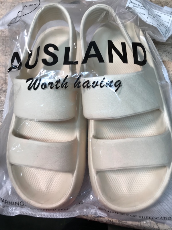 Photo 2 of AUSLAND Cloud Sandals for Women and Men, Two Band Sandal Open-toe Thick Sole 90121
7.5