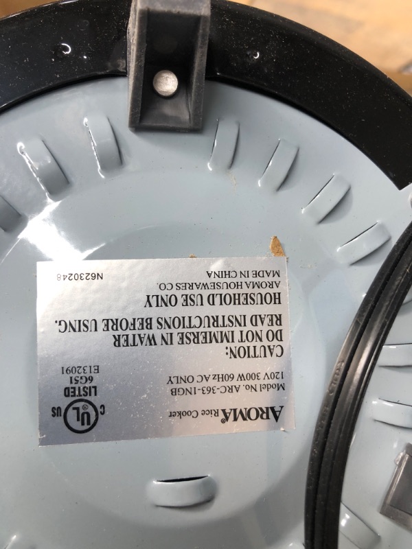 Photo 1 of 6-Cup Black Rice Cooker with Removable Steam Tray