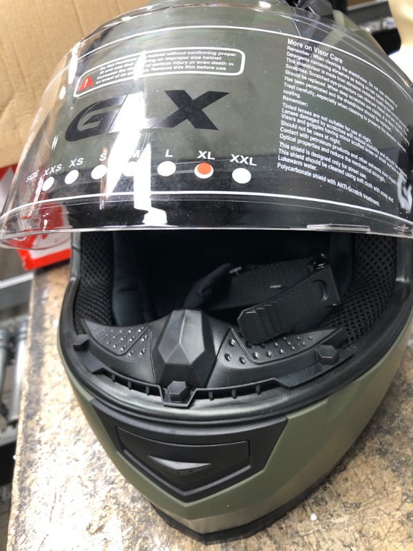 Photo 2 of GLX GX11 Compact Lightweight Full Face Motorcycle Street Bike Helmet with Extra Tinted Visor DOT Approved (Camo, X-Large) Camo X-Large