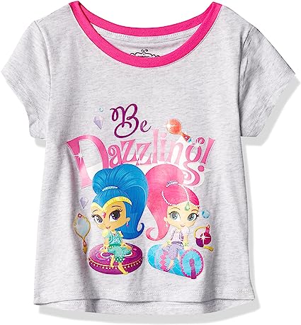 Photo 1 of 3pcks of Shimmer and Shine Girls' Toddler Short Sleeve T-Shirt 4T Heather Oatmeal