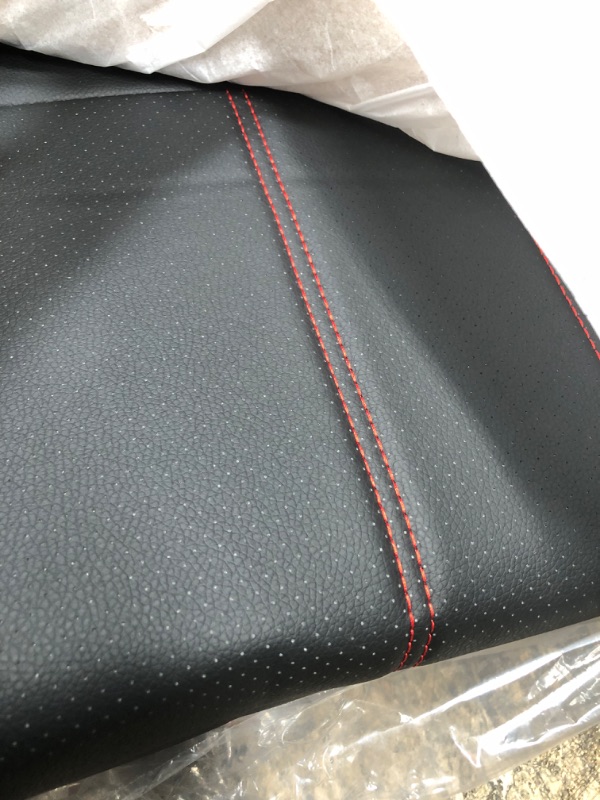 Photo 2 of FH Group Car Seat Cover for Back Seat Red Faux Leather Seat Cushion - Universal Fit, Rear Seat Covers for Cars with Rear Split Bench, Car Seat Cushions, Car Interior Accessories for SUV, Sedan, Van Red - Rear Set