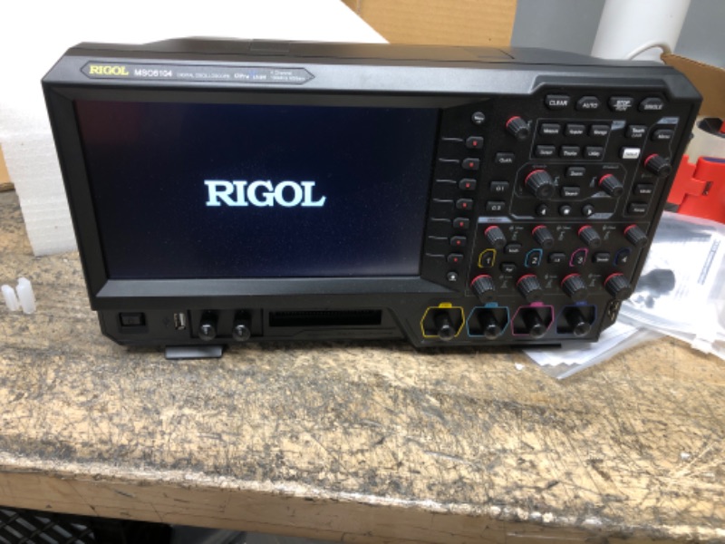 Photo 2 of 
RIGOL MSO5104 100 MHz Mixed Signal Oscilloscope with 4 Analog Channels and UltraVision II High-Speed Oscilloscope Free Bundle Option MSO5000-BND