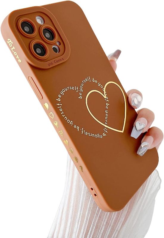 Photo 1 of PHONE CASE BUNDLE OF 13 Ankofave for iPhone 13 Pro Max Case for Women Girls Cute, Gold Plated Letter Double Heart Case Soft Shockproof, Full Camera Lens Protective Phone Cases for iPhone 13 Pro Max 6.7 inch