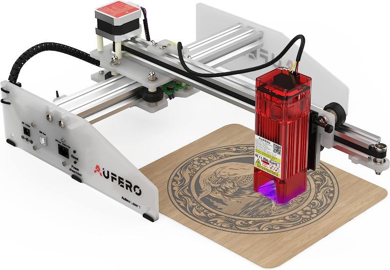 Photo 3 of Aufero Portable Laser Engraver, Mini Laser Cutter and Engraver Machine for Wood and Metal, 32-bit Motherboard LaserGRBL(LightBurn), Eye Protection