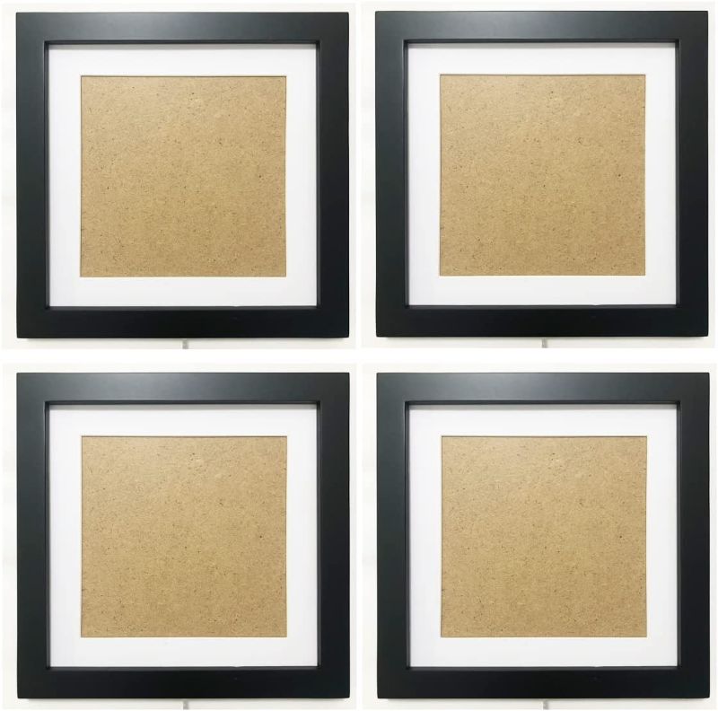 Photo 2 of PICTURE FRAMES 13.5x13.5 PACK OF 4 BLACK AND WHITE 