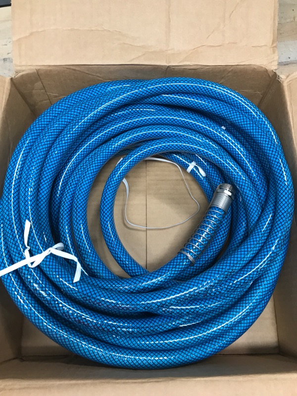 Photo 2 of Camco TastePURE 50-Foot Premium Drinking Water Hose & TastePURE RV/Marine Water Filter | Features Flexible Hose Protector Hose + Water Filter Ships in Own Container