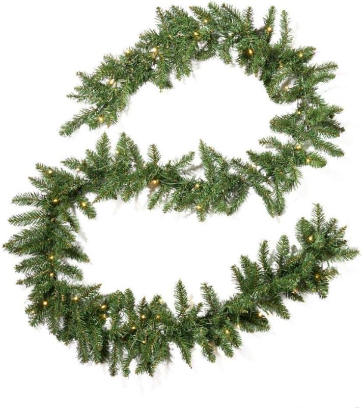 Photo 1 of 
Christopher Knight Home 9-Foot Norway Spruce Pre-Lit Clear LED Artificial Christmas Garland, Battery-Operated, Timer Included, Gre