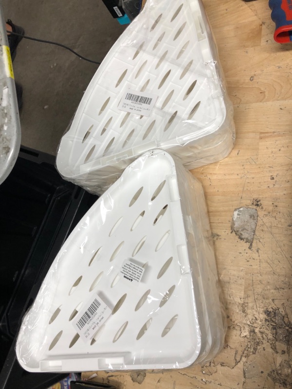 Photo 1 of 2 Pack***YAR HOME Small 3 Tier Shower Caddy Organizer Shelf Rack Corner Standing 11.93 x 8.98 x 14.96 Inches Shower Stands for Inside Shower Bathroom Bathtub Kitchen Small Space White