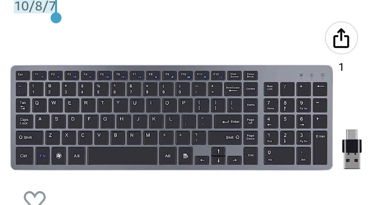 Photo 1 of linwinco 2.4G Wireless Keyboard Rechargeable Keyboard for Computer/Desktop/PC/Laptop/Surface and Windows 10/8/7