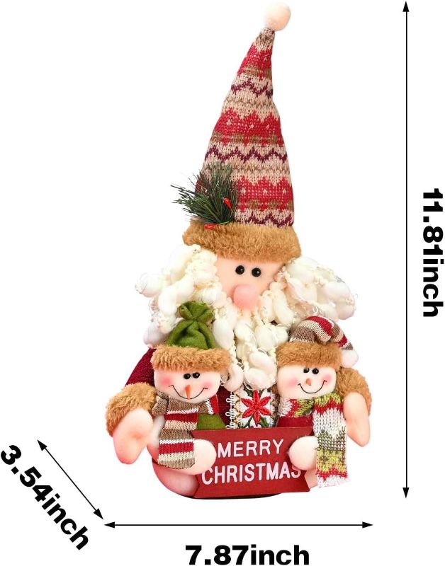 Photo 1 of 2 pack of QUICARD Christmas Plush Family Tabletop Decoration, Traditional Plush Doll Toys, Christmas Figurines Ornament for Christmas Tree, Xmas, Home, Holiday Party Decor (Santa Claus)
