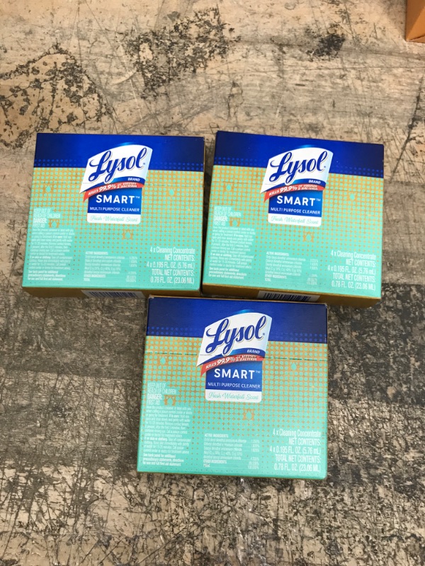 Photo 2 of 3 pack Lysol Smart Refill Cartridges, 4 x 0.195FL.OZ (5.76mL) (Pack of 4) Fresh Waterfall Refill 4 Count (Pack of 1)