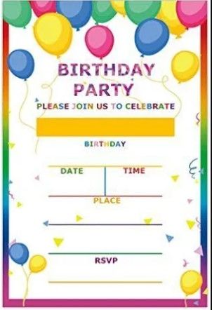 Photo 1 of General Brand JJOINUS Balloon Birthday Invitations 