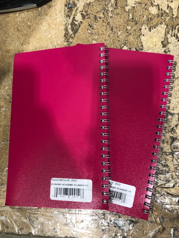 Photo 2 of House of Doolittle 2021-2022 Weekly Academic Planner Assignment Book, Dark Pink, 5 x 8 Inches Set of 2