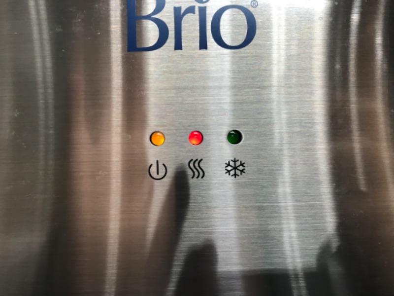 Photo 3 of Brio-CLTL520 Limited Edition Top Loading Water Cooler Dispenser - Hot & Cold Water, Child Safety Lock, Holds 3 or 5 Gallon Bottles - UL/Energy Star Approved
