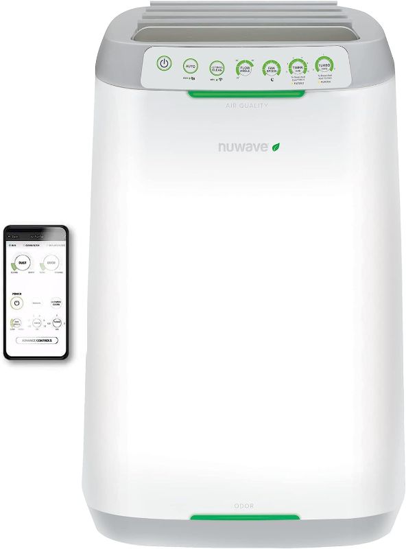 Photo 1 of Nuwave OxyPure ZERO Smart Air Purifier, ZERO Waste & ZERO Filter Replacements, Large Area up to 2,002 Sq. Ft. Adjusts 6 Fan Speeds for Optimal Purification, Washable & Reusable Filters
