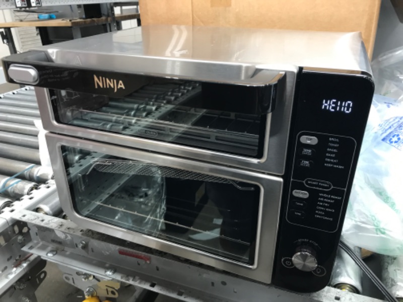 Photo 2 of Ninja DCT401 12-in-1 Double Oven with FlexDoor, FlavorSeal & Smart Finish, Rapid Top Convection and Air Fry Bottom , Bake, Roast, Toast, Air Fry, Pizza and More, Stainless Steel
