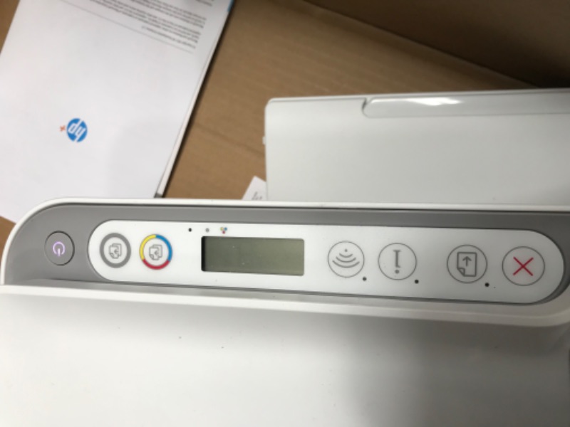 Photo 5 of DAMAGED* HP DeskJet 4155e Wireless Color All-in-One Printer with bonus 6 months Instant Ink (26Q90A), white
