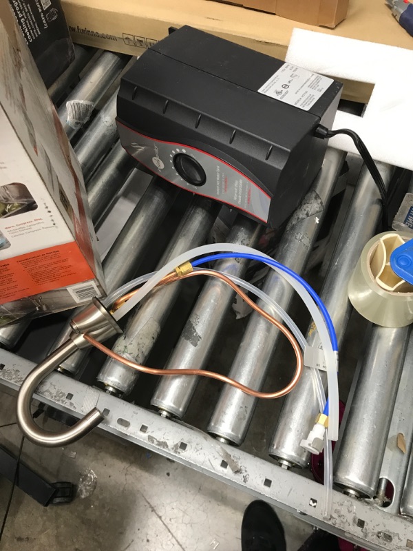 Photo 1 of InSinkErator H-HOT100SN-SS Instant Hot Water Dispenser System with Stainless Steel Tank, 1, Satin Nickel