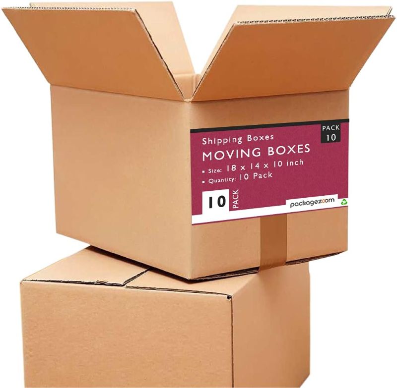 Photo 1 of 18 x 14 x 10 Medium Moving Boxes Strong Shipping Boxes 10 Pack
