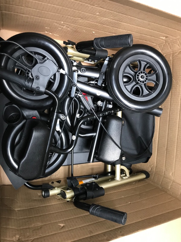 Photo 1 of ELENKER Upright Rollator Walker, Tall Folding Rollator Walker with 10” Front Wheels for Seniors and Adults Champagne Gold
