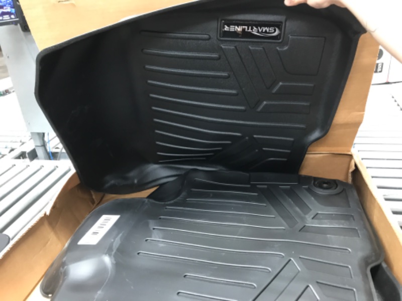 Photo 3 of SMARTLINER Floor Mats 2 Row Liner Set Black for 2017-2022 Ford F-250/F-350 Super Duty SuperCab with 1st Row Bucket Seats