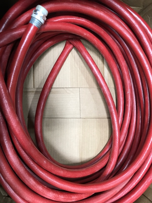 Photo 2 of Unknown Brand - Reinforced Rubber Hose - 25 Feet -  Red 
((return item)) sold as is