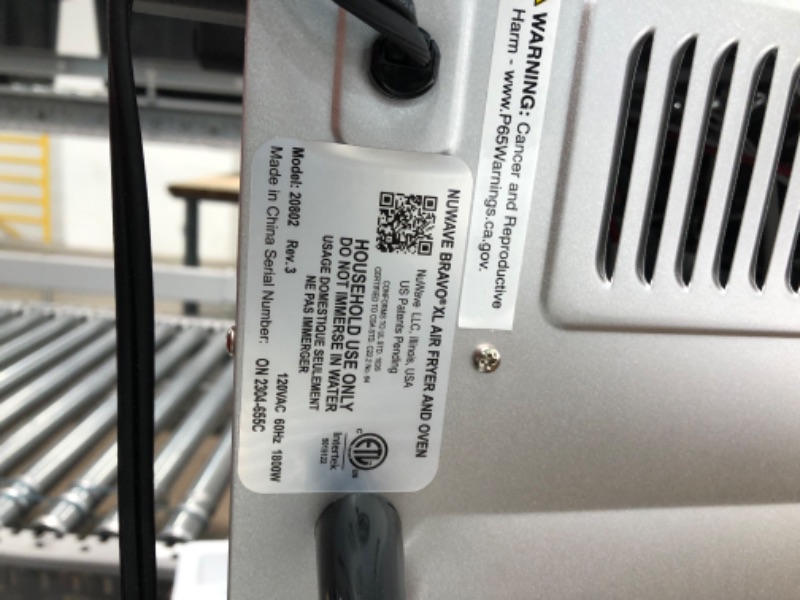 Photo 1 of NUWAVE BRAVO XL 30-Quart Convection Oven with Flavor Infusion Technology with Integrated Digital Temperature Probe; 12 Presets; 3 Fan Speeds; 5-Quartz Heating Elements