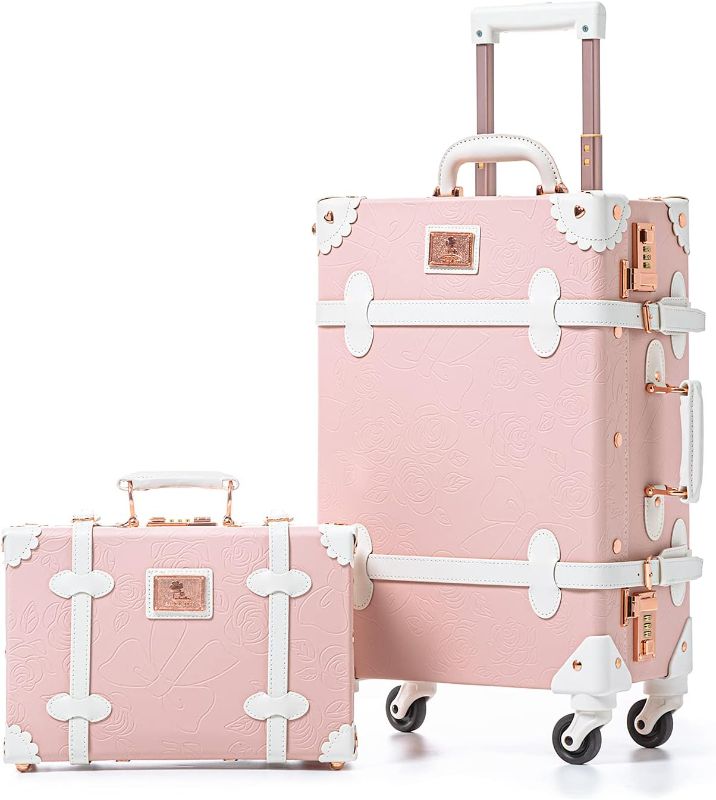 Photo 1 of *SIMILAR TO STOCK PHOTO* Vintage Suitcase Set 20 inch PU Leather Spinner Luggage
