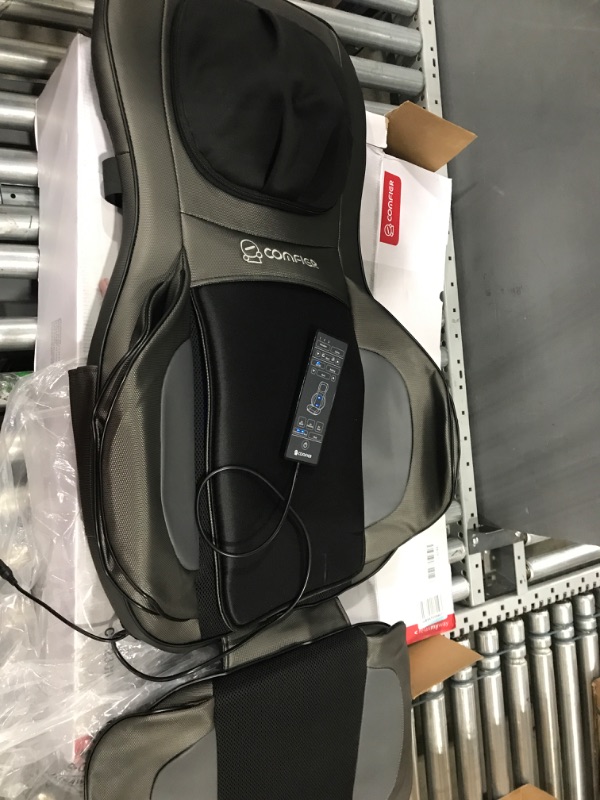 Photo 4 of ***TESTED/ POWERS ON***COMFIER Neck and Back Massager with Heat,Shiatsu Massage Chair Pad Portable with Compress & Rolling,Kneading Chair Massager for Full Back,Neck & Shoulder, Full Body,Gray