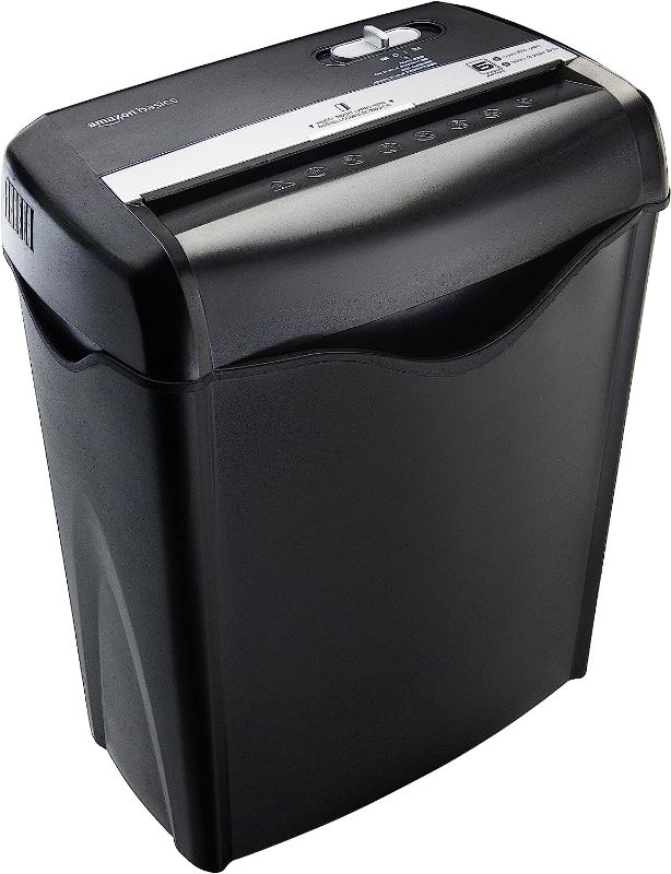 Photo 1 of Amazon Basics 6 Sheet Cross Cut Paper and Credit Card Home Office Shredder, Black