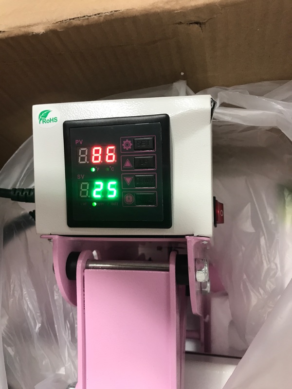 Photo 3 of ***TESTED/ POWERS ON***O BOSSTOP Upgrade Clamshell Heat Press 15x15,DIY Digital Industrial-Quality Sublimation Heat Press Machine for T- Shirt Printing,Rhinestone HTV Vinyl Heat Press for Home Use,Businessman(CE/ROHS,Pink) nice 1