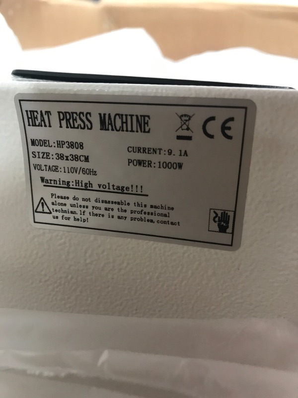 Photo 4 of ***TESTED/ POWERS ON***O BOSSTOP Upgrade Clamshell Heat Press 15x15,DIY Digital Industrial-Quality Sublimation Heat Press Machine for T- Shirt Printing,Rhinestone HTV Vinyl Heat Press for Home Use,Businessman(CE/ROHS,Pink) nice 1