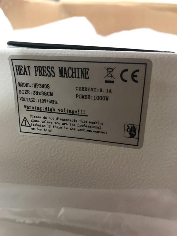 ***TESTED/ POWERS ON***O BOSSTOP Upgrade Clamshell Heat Press 15x15,DIY ...