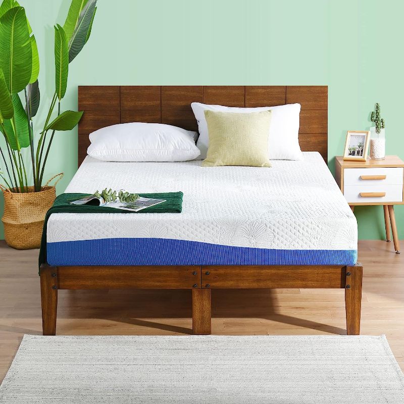 Photo 1 of 10-Inch Memory Foam Mattress Blue Twin