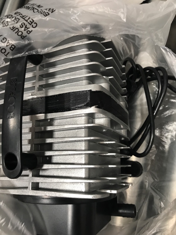 Photo 1 of ***TESTED/ POWERS ON***EcoPlus Eco Air7 Commercial Air Pump 7 - 200 Watt Single Outlet, With 12 Valve Manifold For Aquarium, Fish Tank, Fountain, Pond & Hydroponics, 3566 GPH, Silver 3566 GPH Fixed Flow