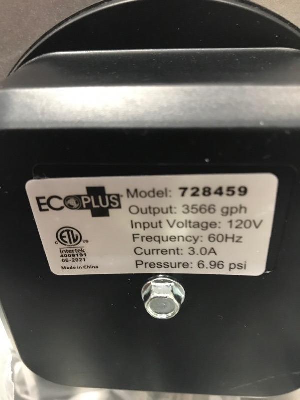 Photo 3 of ***TESTED/ POWERS ON***EcoPlus Eco Air7 Commercial Air Pump 7 - 200 Watt Single Outlet, With 12 Valve Manifold For Aquarium, Fish Tank, Fountain, Pond & Hydroponics, 3566 GPH, Silver 3566 GPH Fixed Flow