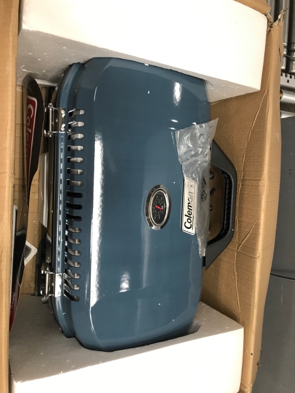 Photo 1 of **DAMAGED, LID DOES NOT CLOSE CORRECTLY** Coleman RoadTrip 285 Portable Stand-Up Propane Grill Blue Grill
