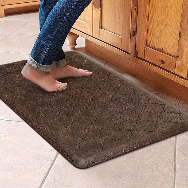 Photo 1 of 
WISELIFE Kitchen Mat Cushioned Anti Fatigue Floor Mat,17.3"x28", Thick Non Slip Waterproof Kitchen Rugs and Mats,Heavy Duty Foam Standing Mat for Kitchen,Floor,Home,Office,Desk,Sink,Laundry, Brown
